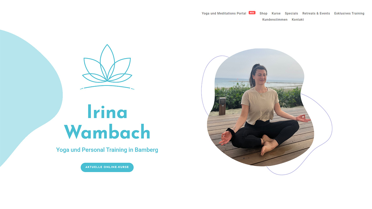 Website Relaunch Irina Wambach Yoga Bamberg
