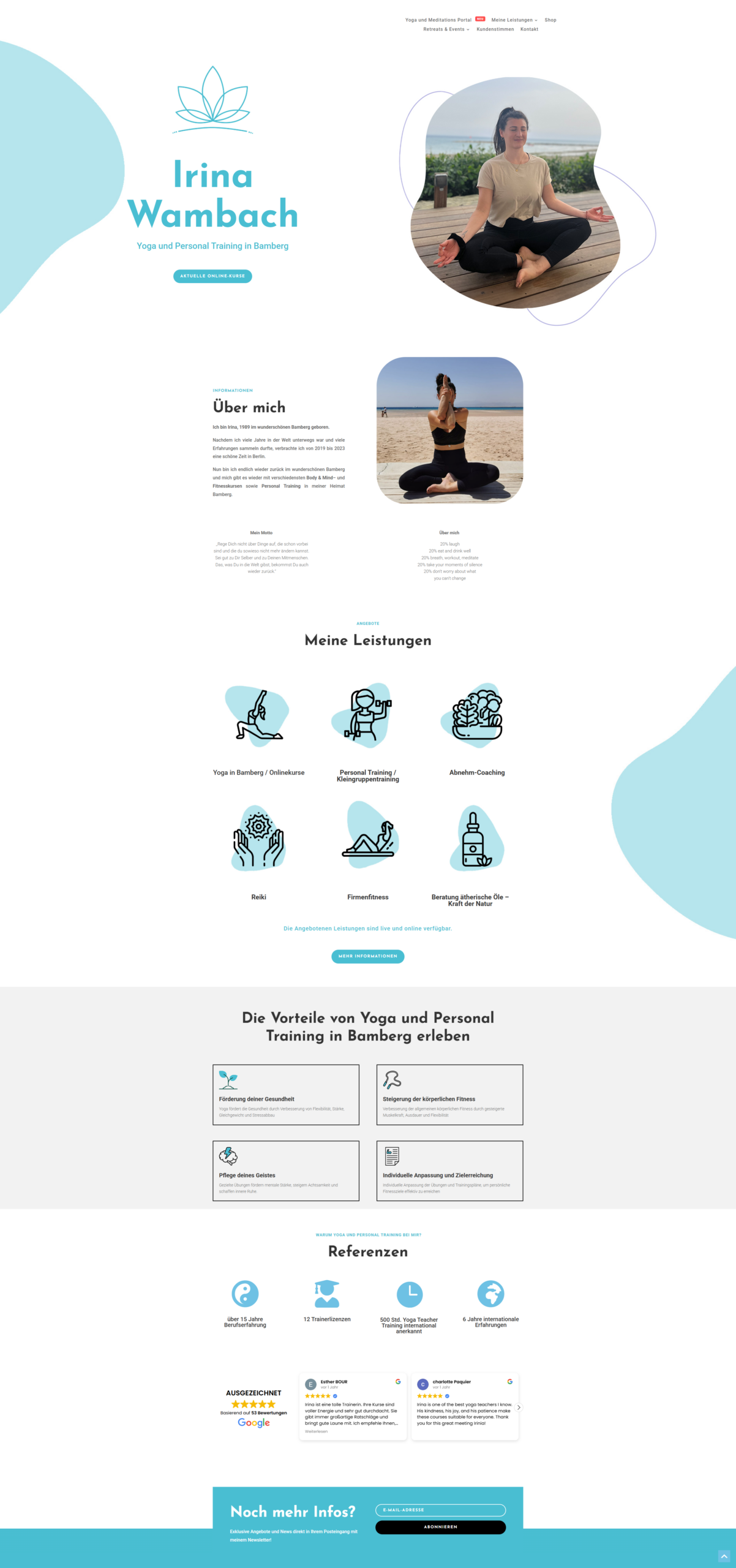 Yoga Webseite Showcase